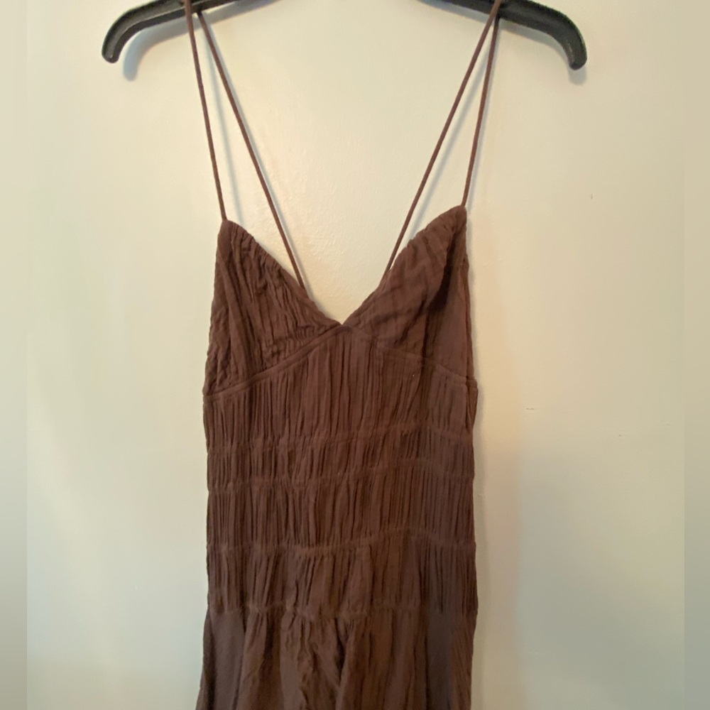 Free People Verona Brown Midi Dress - Picture 8 of 8